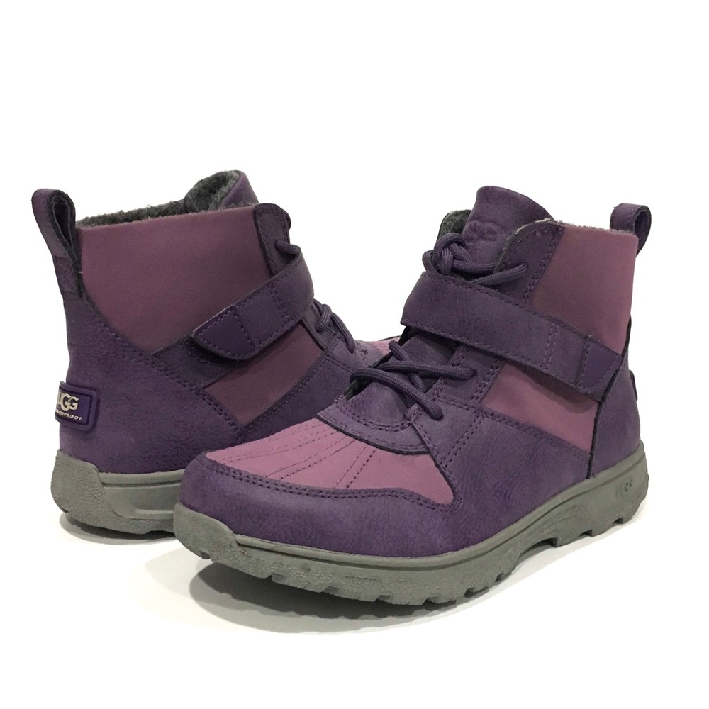UGG KAYLEN WATERPROOF BOOTS -PURPLE SUEDE -KIDS US 2 -NEW
